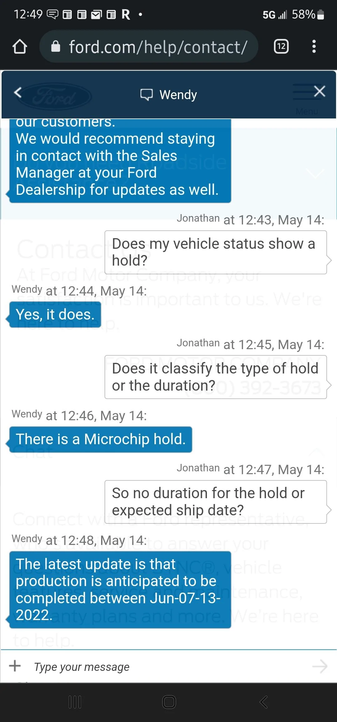 Ford F-150 05/09/22 Build week Screenshot_20220514-124934_Chrom