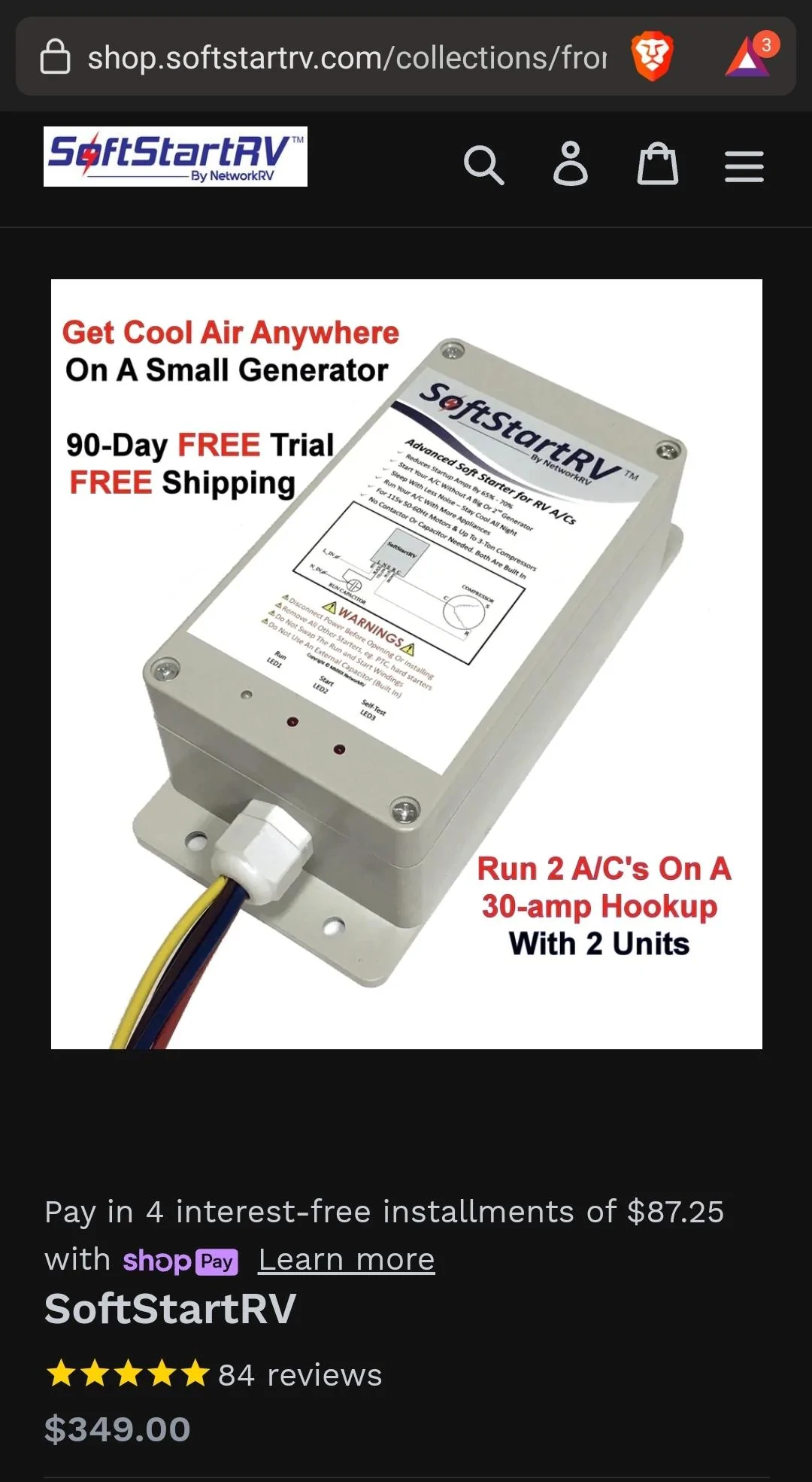 Ford F-150 Report from using 7.2kw ProPower generator at campsite without shore power Screenshot_20220601-121754_Brav