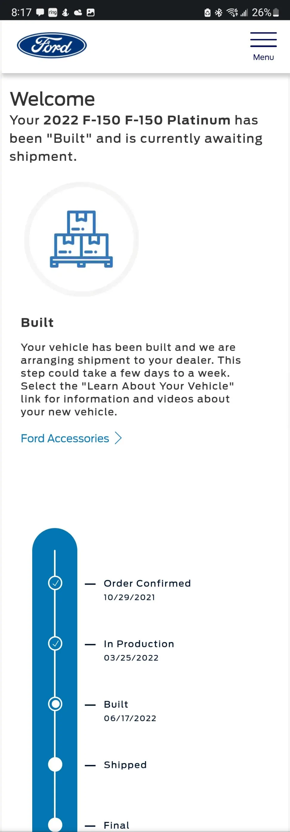 Ford F-150 03/21/22 Build Week Group Screenshot_20220619-201747_Chrom