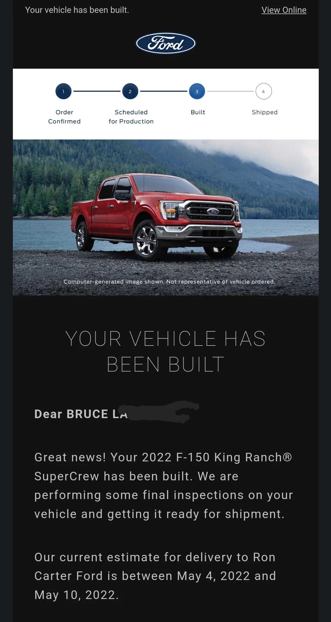 Ford F-150 23 model year build week august 8 Screenshot_20220718-194247_Gmail
