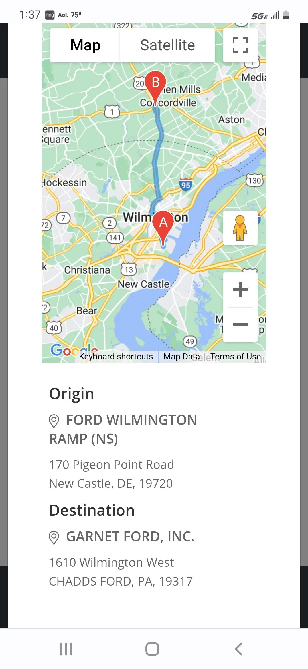 Ford F-150 Current Shipping Delays Screenshot_20220726-133717_Chrom