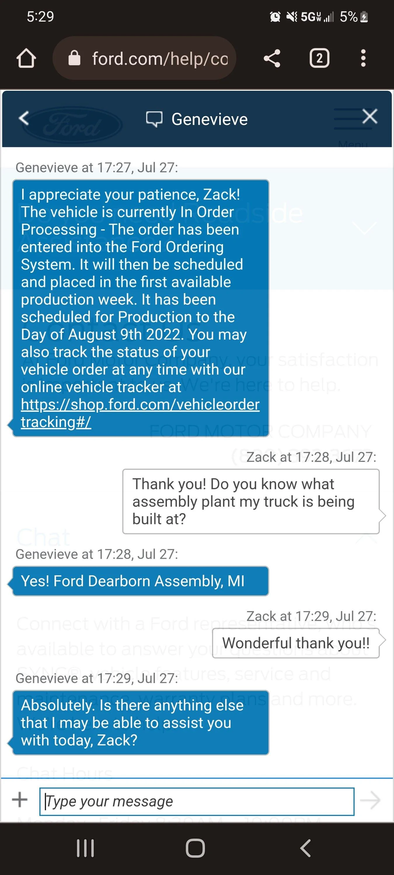 Ford F-150 8/8/2022 Build Week Screenshot_20220727-172938_Chrom
