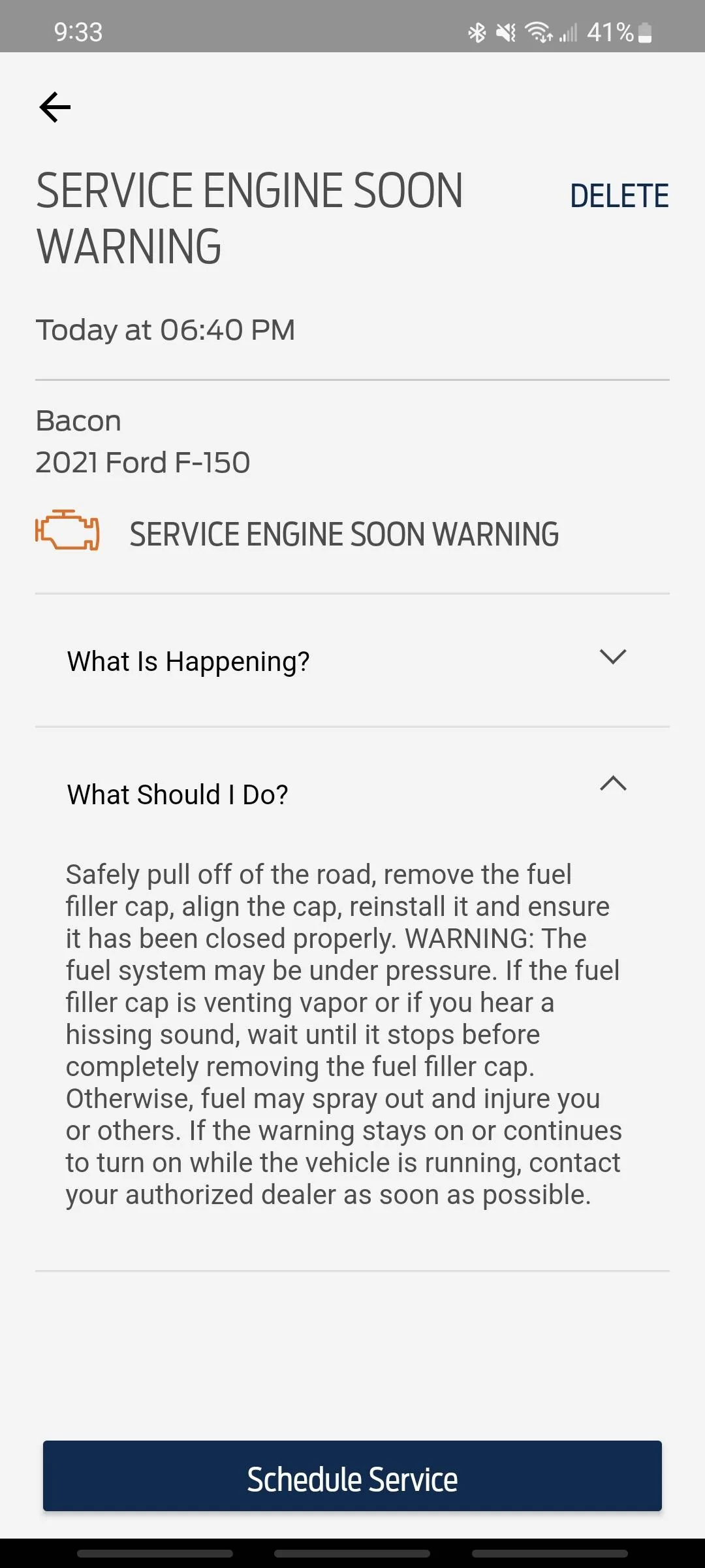 Ford F-150 21 STX 2.7 check engine light Screenshot_20220801-213326_FordPass