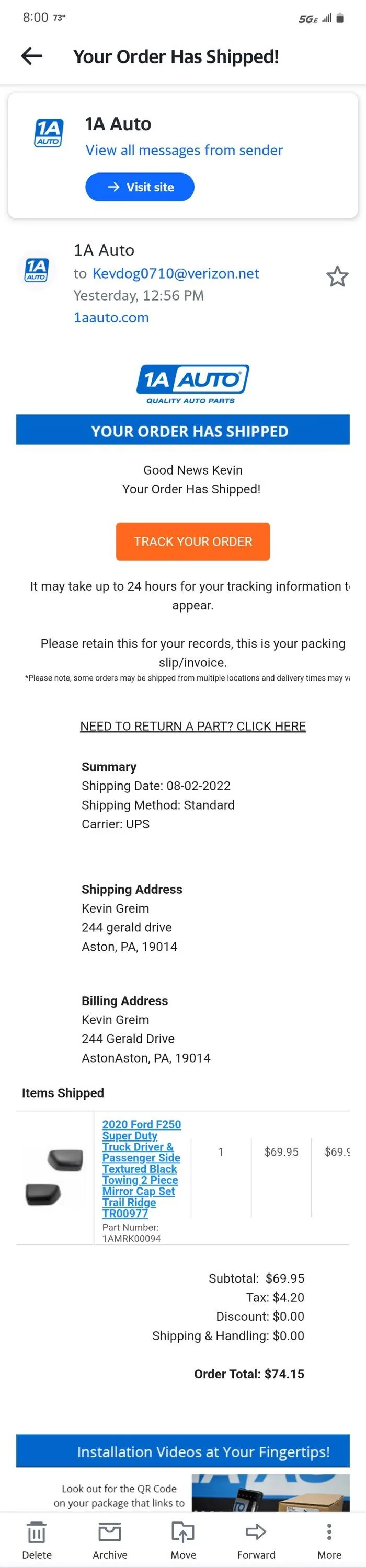 Ford F-150 Any Regrets Getting Tow Mirrors? Screenshot_20220803-080021_AOL
