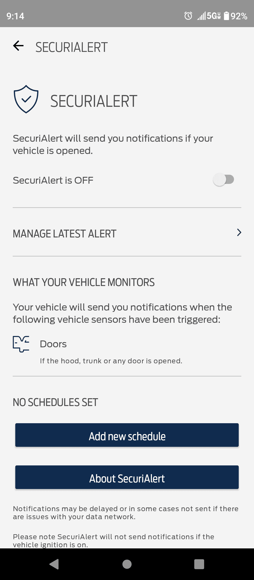 Ford F-150 Any news on when SecuriAlert will return? Screenshot_20230302-091402