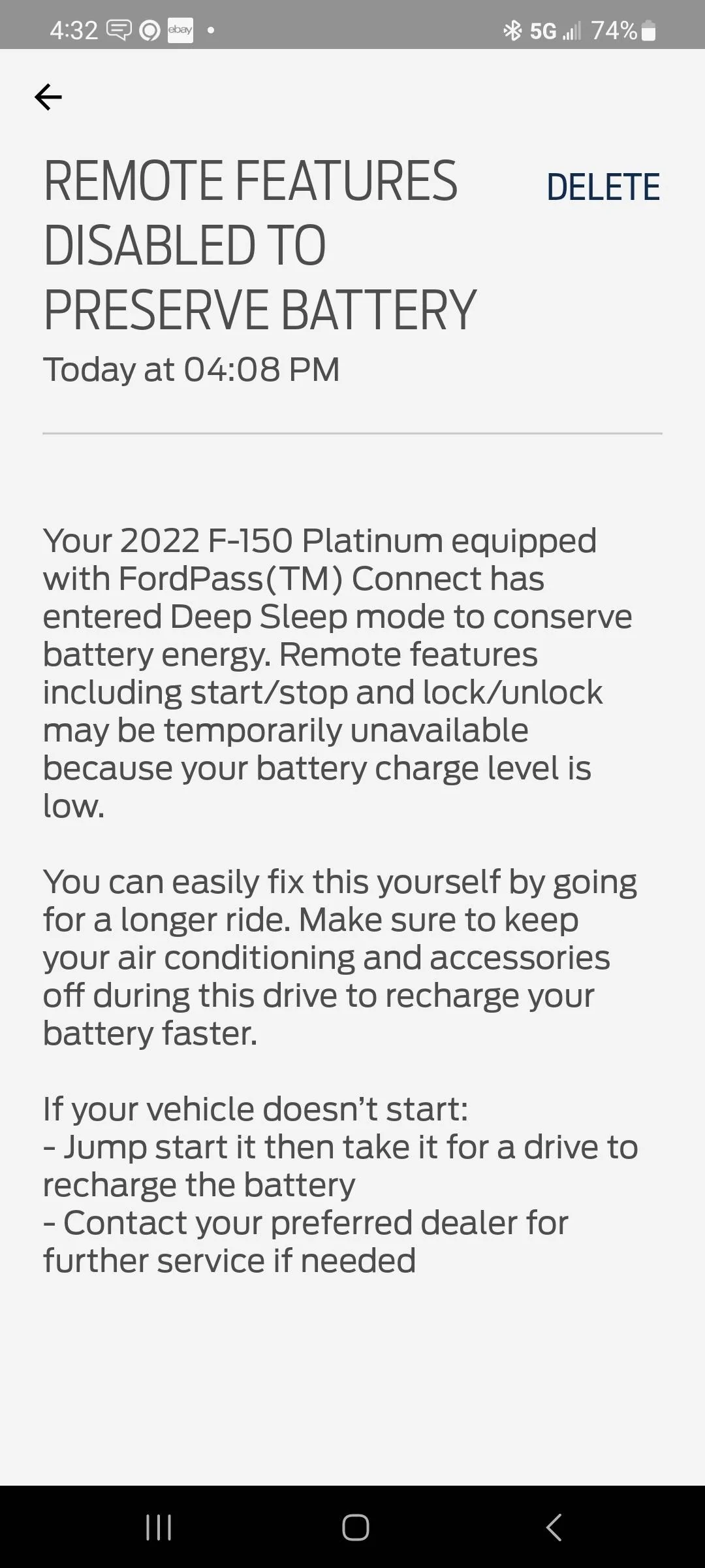 Ford F-150 Welcome lighting not working anymore... Screenshot_20230427_163215_FordPass