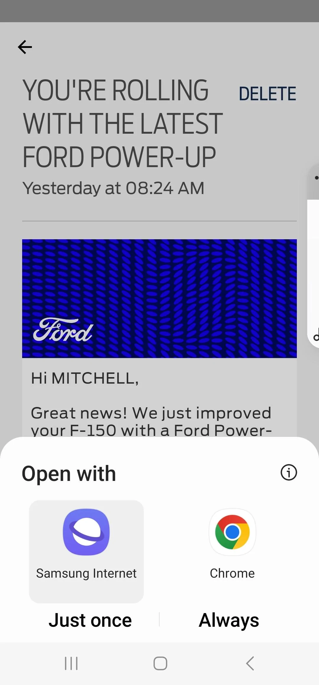 Ford F-150 ford pass app message center broken Screenshot_20230429_145003_Android System