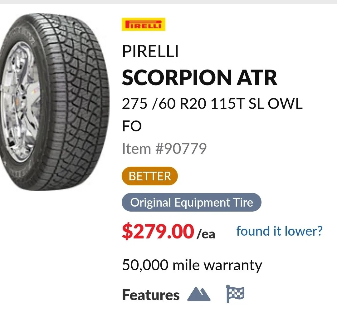 Ford F-150 Time for New Pirrelli Tires.... Any suggestions? Screenshot_20230517_182323_Brav