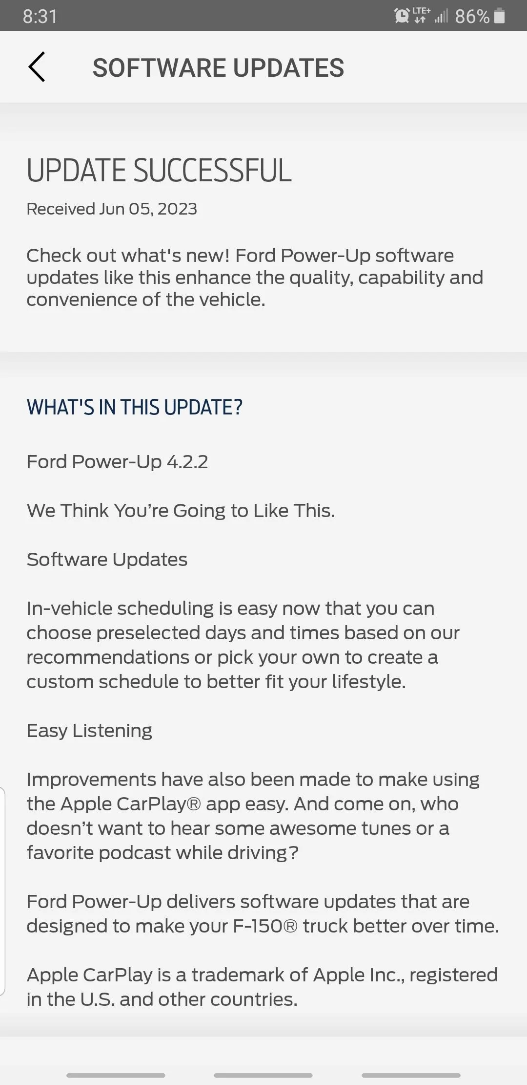 Ford F-150 2.7.4 Update Screenshot_20230606-083120_FordPass