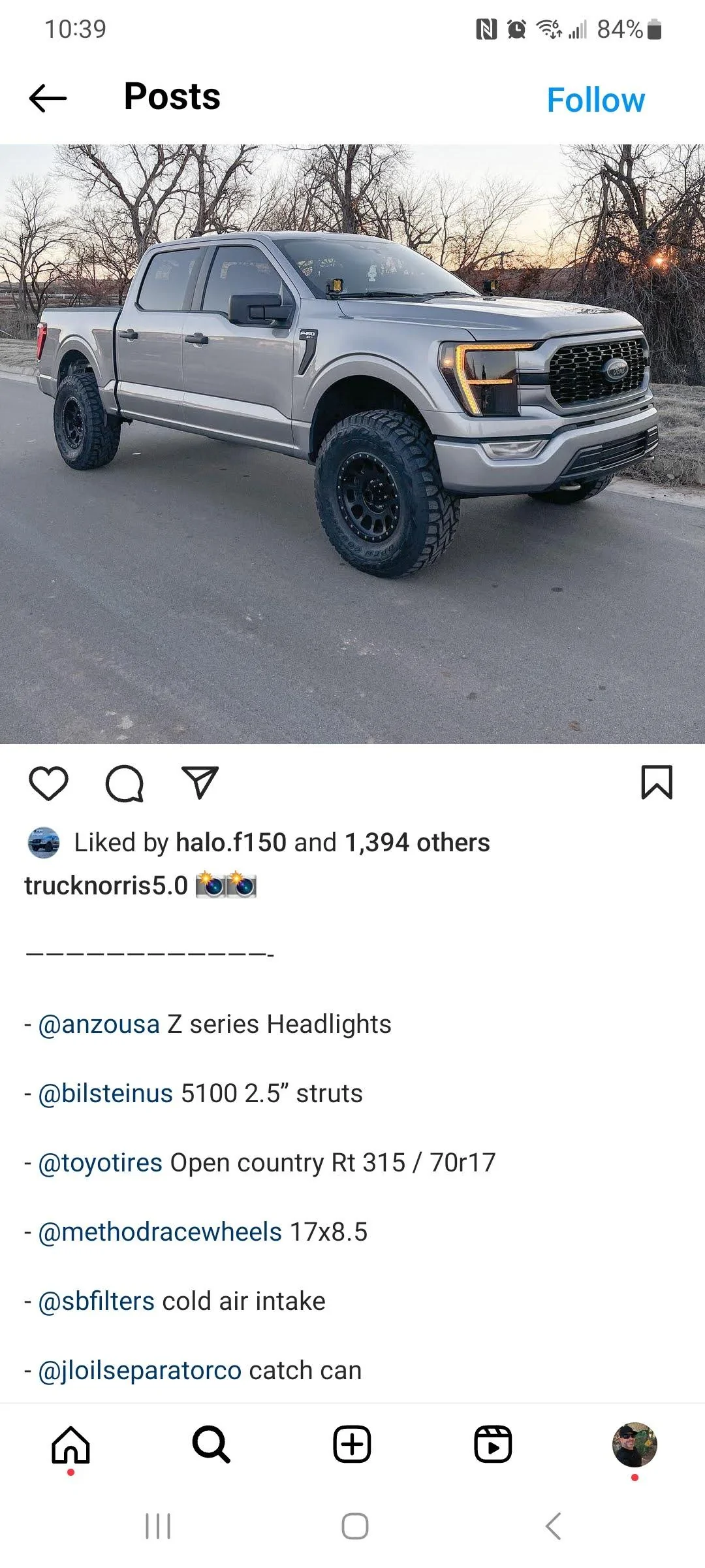 Ford F-150 Anyone running Method wheels with +18 offset ? Screenshot_20230820_223943_Instagram
