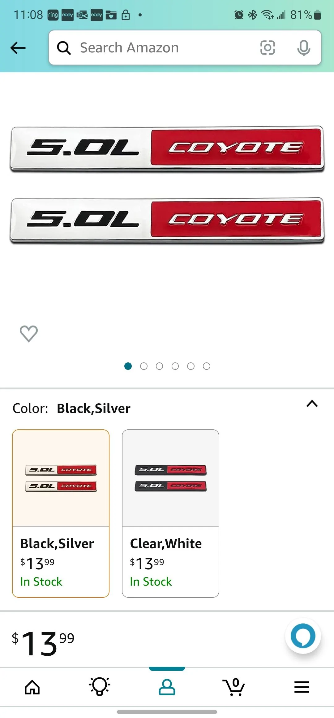 Ford F-150 5.0 Badges Screenshot_20230824_110828_Amazon Shopping