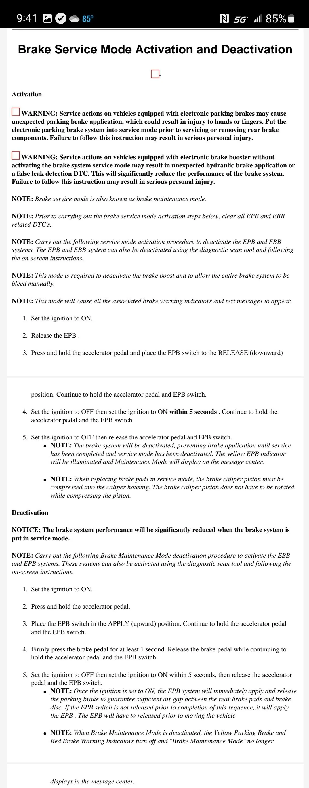 Ford F-150 Brake Maintenance Mode Screenshot_20230922_214134_OneDriv