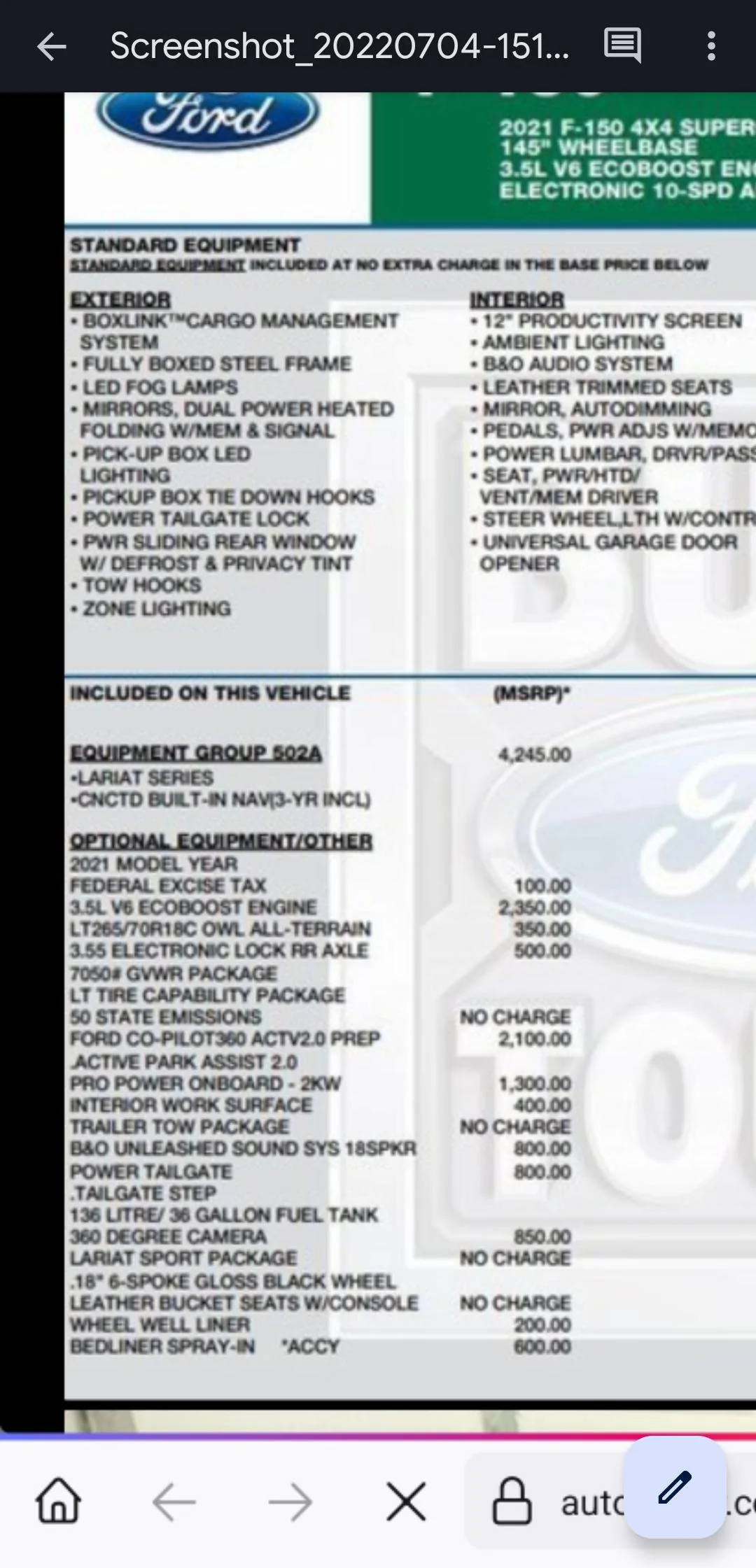 Ford F-150 Ford Blue Cruise expiration email Screenshot_20231201_111538_Driv