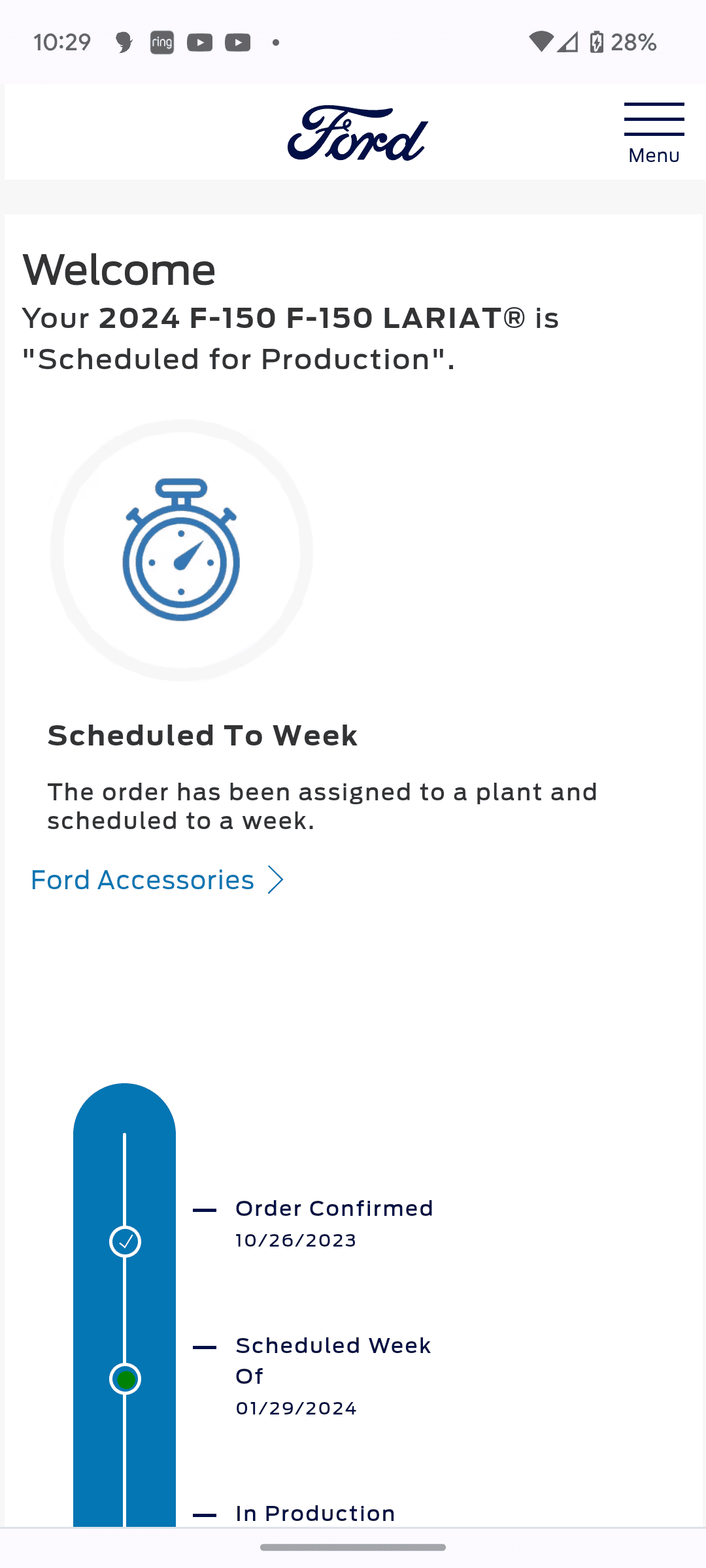Ford F-150 2024 Order placed.  The wait begins Screenshot_20231208-102912
