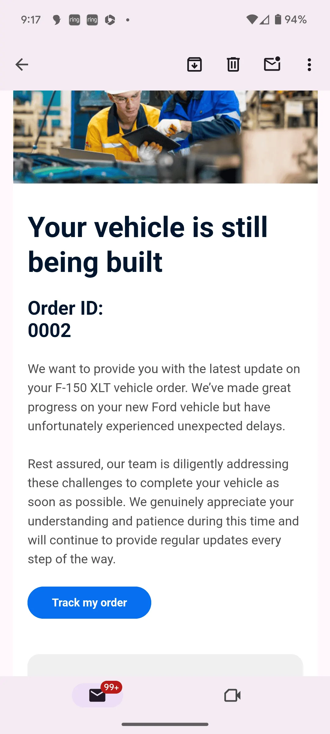 Ford F-150 Update: 2024 F-150 Job 1 Production Begins 12/18/23. Now Scheduling for Production Week 1/29/24. Screenshot_20240124-211724