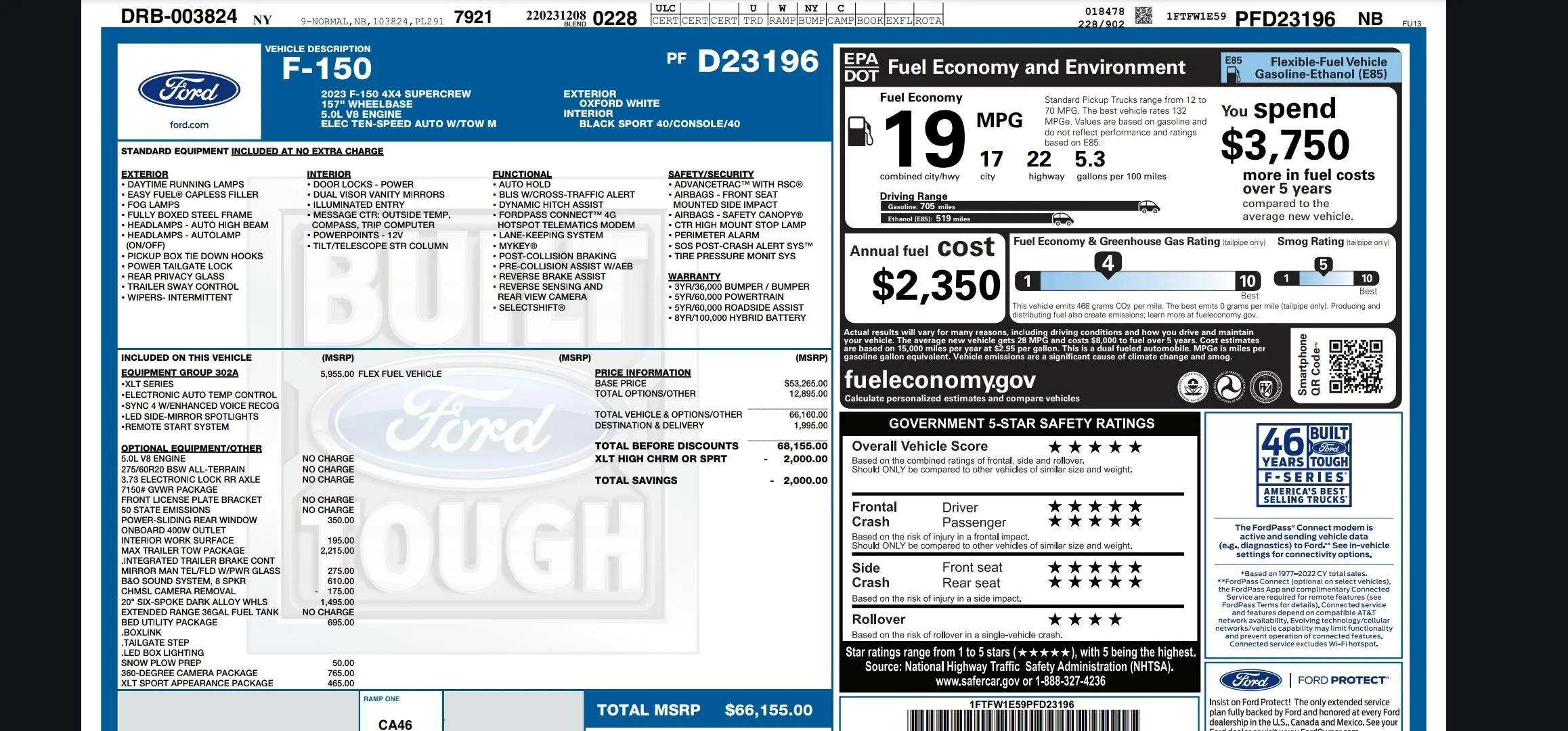 Ford F-150 Adding front parking sensors 2023 XLT 302A Screenshot_20240219_084740_Driv