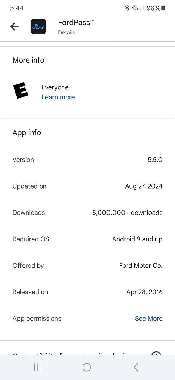 Ford F-150 Newly Designed FordPass 5.0 App®: What to Know Screenshot_20240904_174424_Google Play Stor