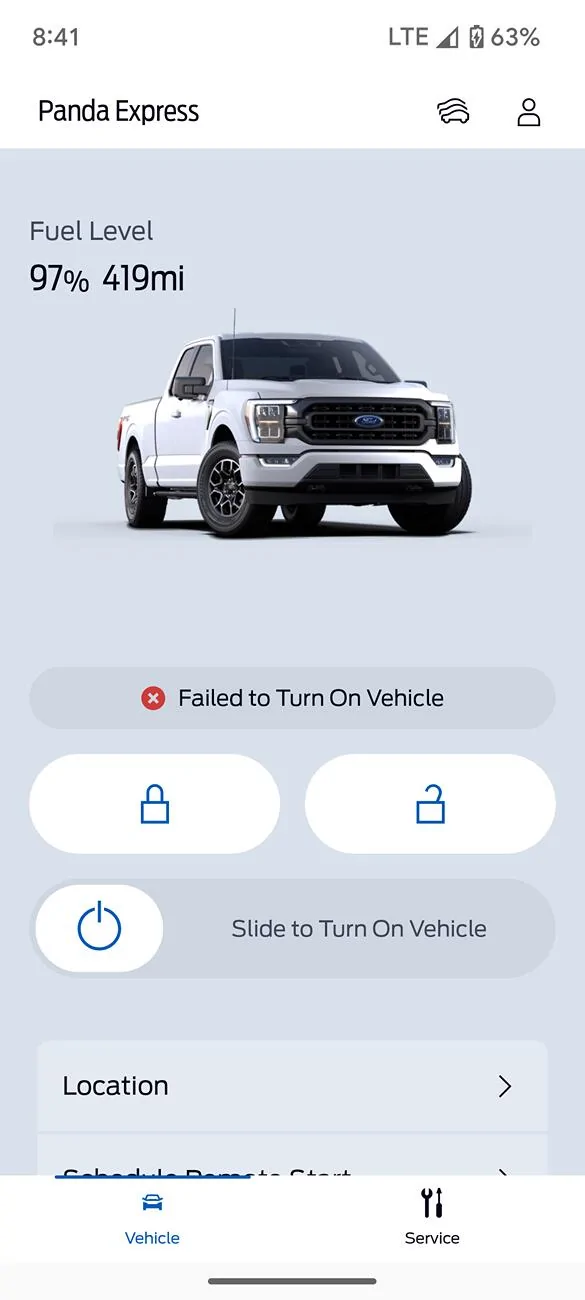 Ford F-150 Vehicle lock/unlock/start functions not working in FordPass now Screenshot_20240925-084134