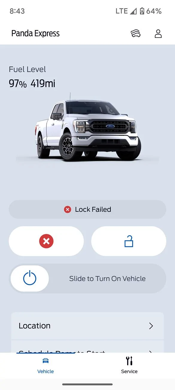 Ford F-150 Vehicle lock/unlock/start functions not working in FordPass now Screenshot_20240925-084337