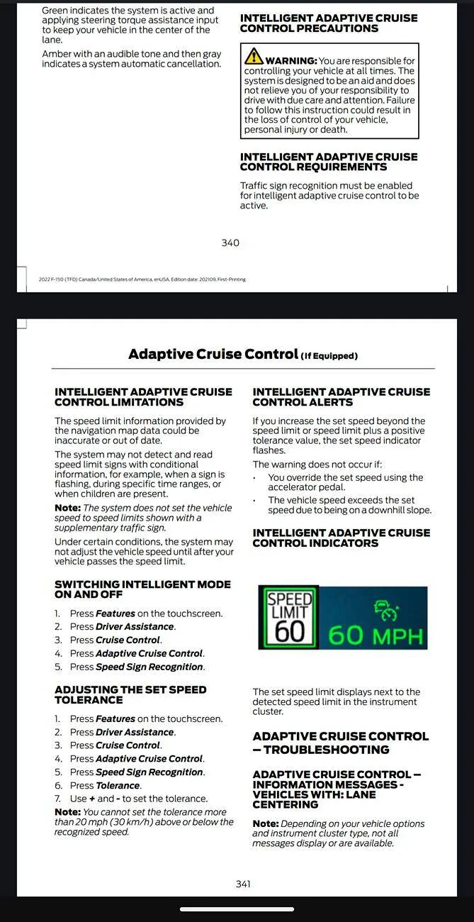 Ford F-150 Speed Sign Recognition Screenshot_20250418-210802