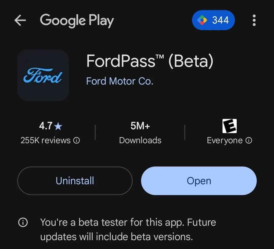 Ford F-150 Pro Power Onboard is back in FordPass 5.22.0! Screenshot_20250625_193407_Google Play Stor