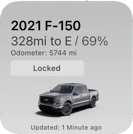 Ford F-150 FordPass - Scriptable Widget (iOS, iPad, MacOS) smallSimpleLight
