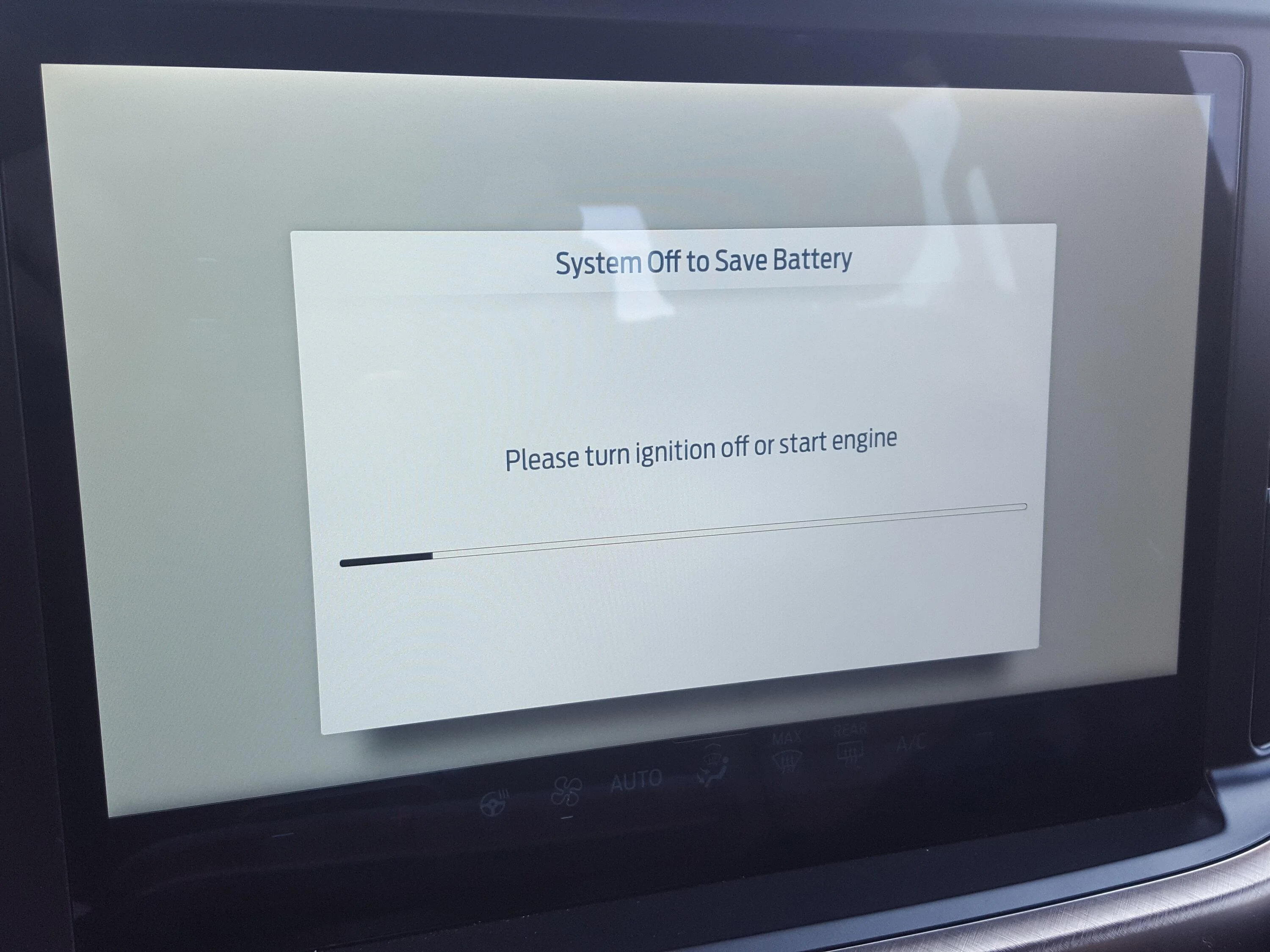 Ford F-150 why did i get this screen strange  sync 4 screen