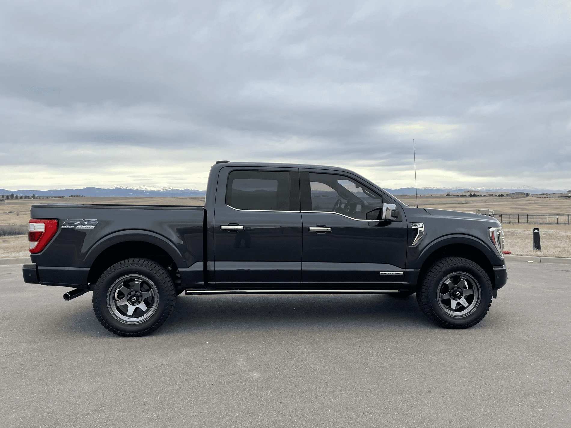 Ford F-150 My Smoked Quartz Platinum Powerboost w/ leveling kit, wheels, bigger tires (295/60-R20), tint, new decal, ceramic coat, stubby antenna tempImage3te76L