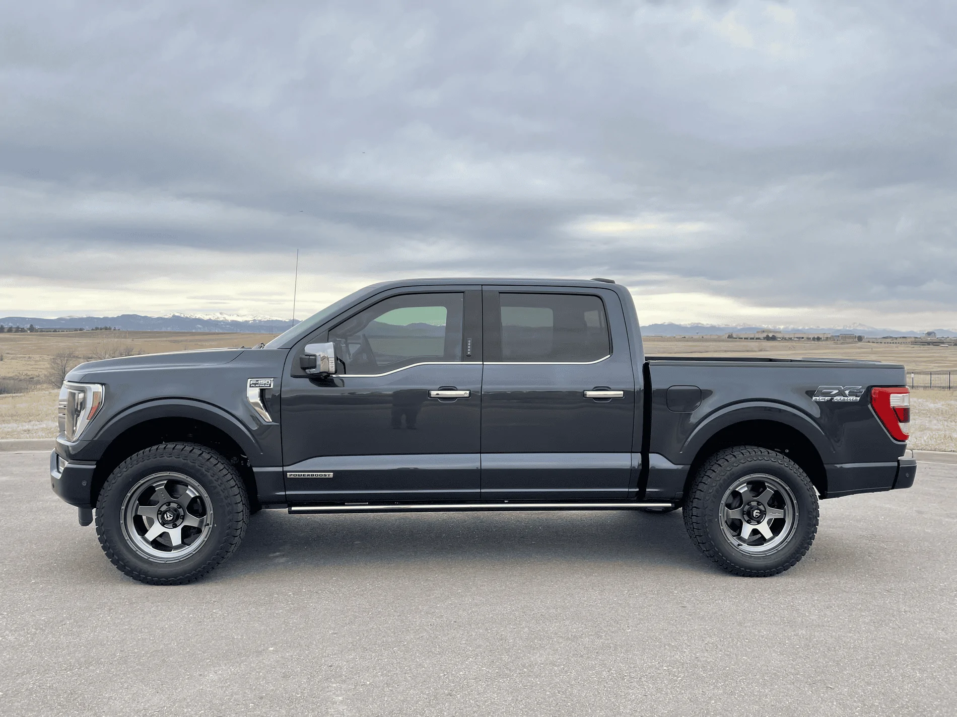Ford F-150 My Smoked Quartz Platinum Powerboost w/ leveling kit, wheels, bigger tires (295/60-R20), tint, new decal, ceramic coat, stubby antenna tempImage3Xt0O3