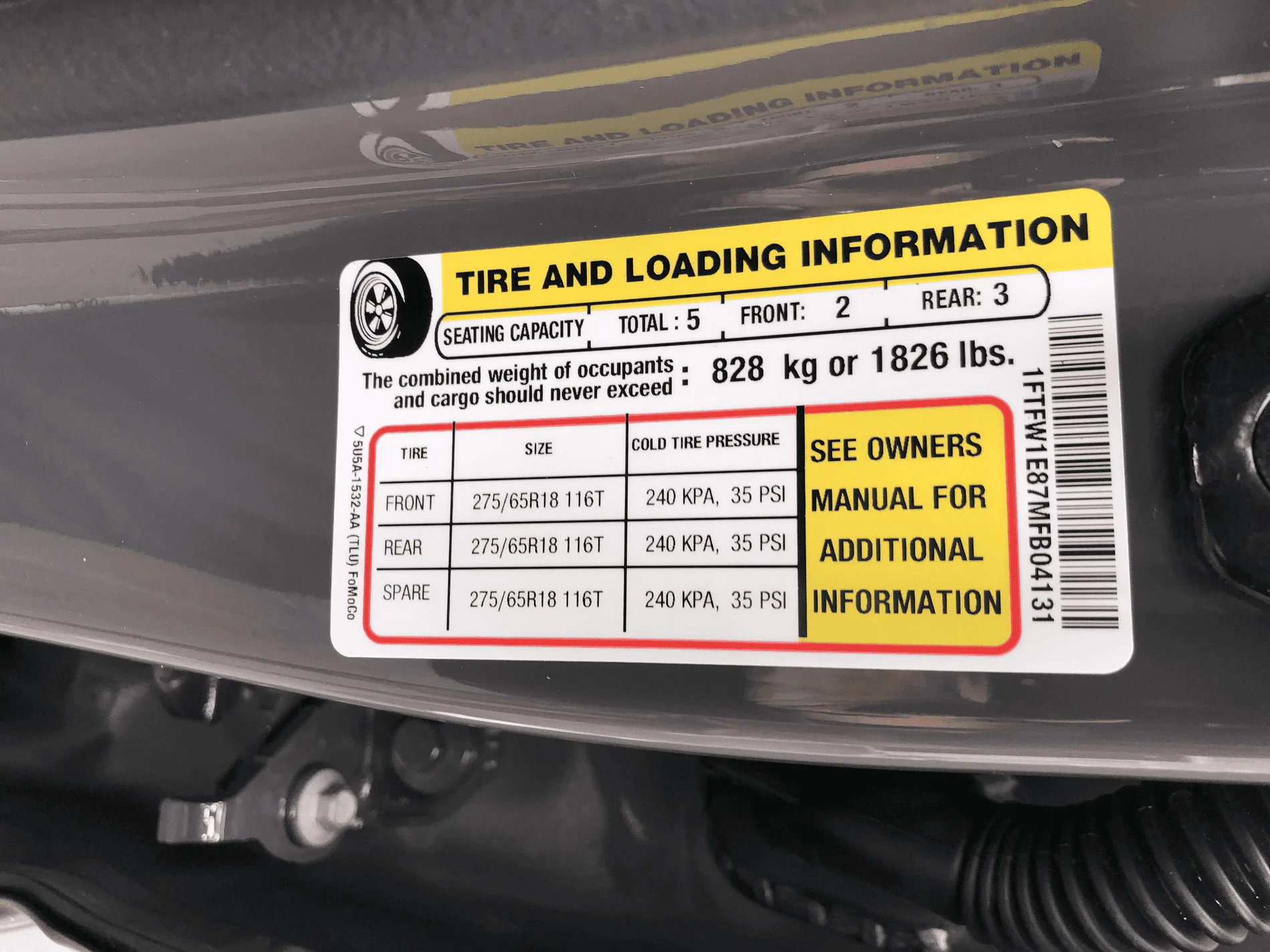 Ford F-150 2021 F-150 Payload Stickers tempImage3YFrof