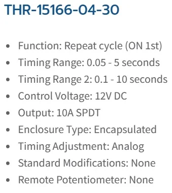 Ford F-150 Deer Repellent Mod Timer Specs