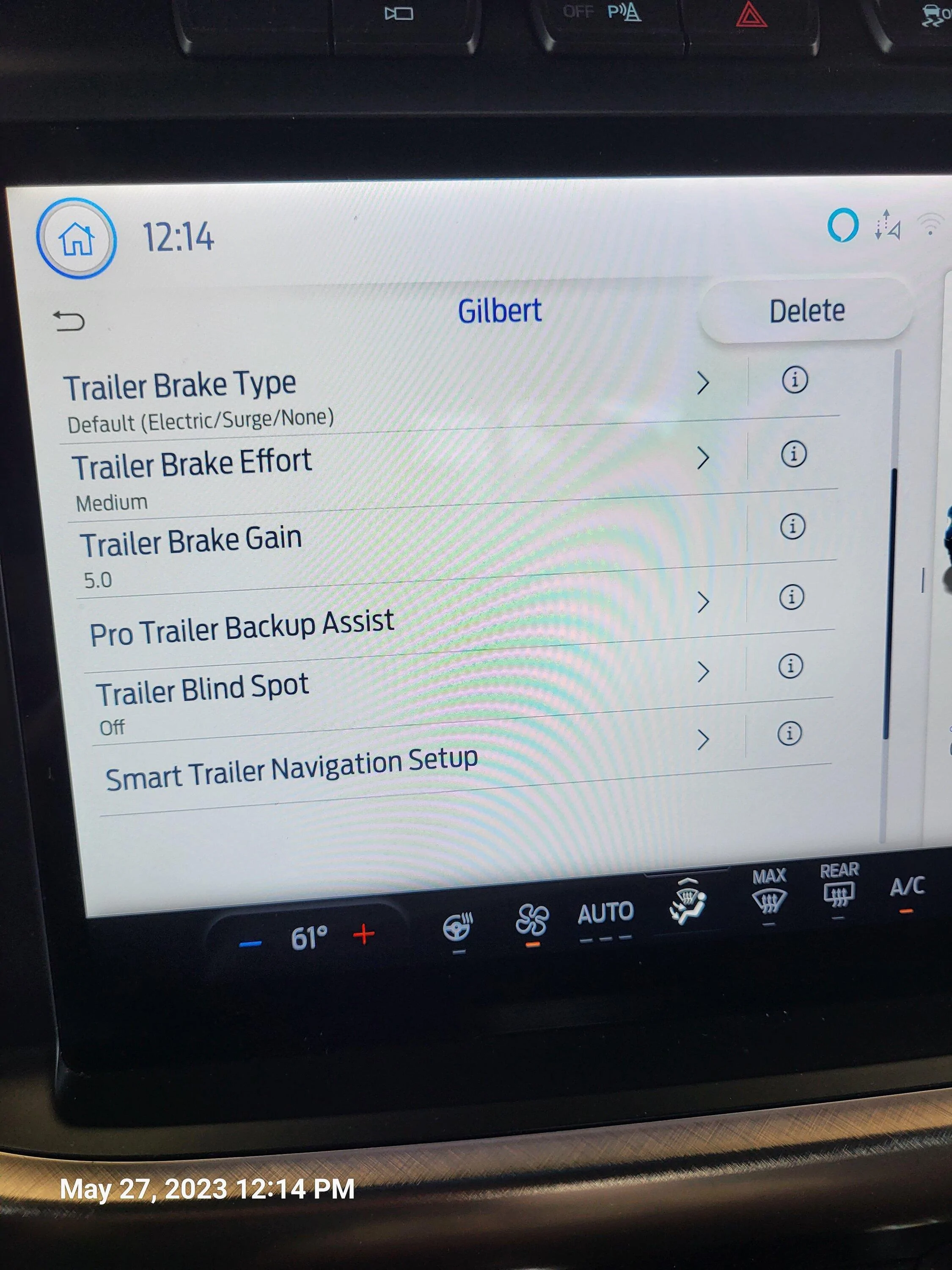 Ford F-150 Accessing Trailer service menu towing screen (2)