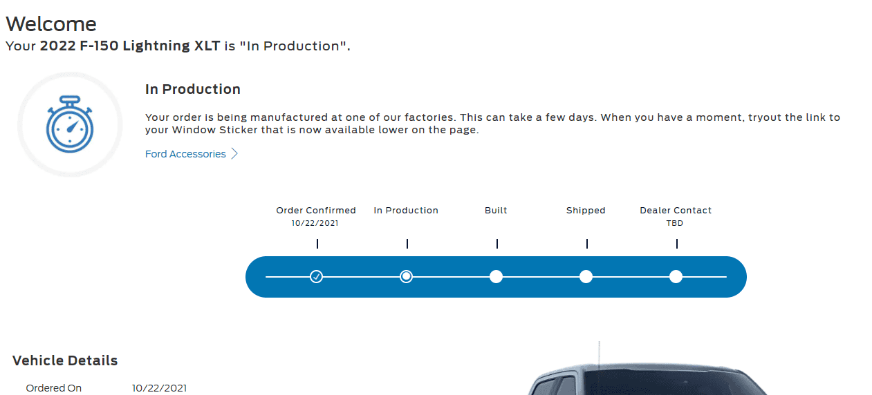 Ford F-150 12/13 Build Week tracker