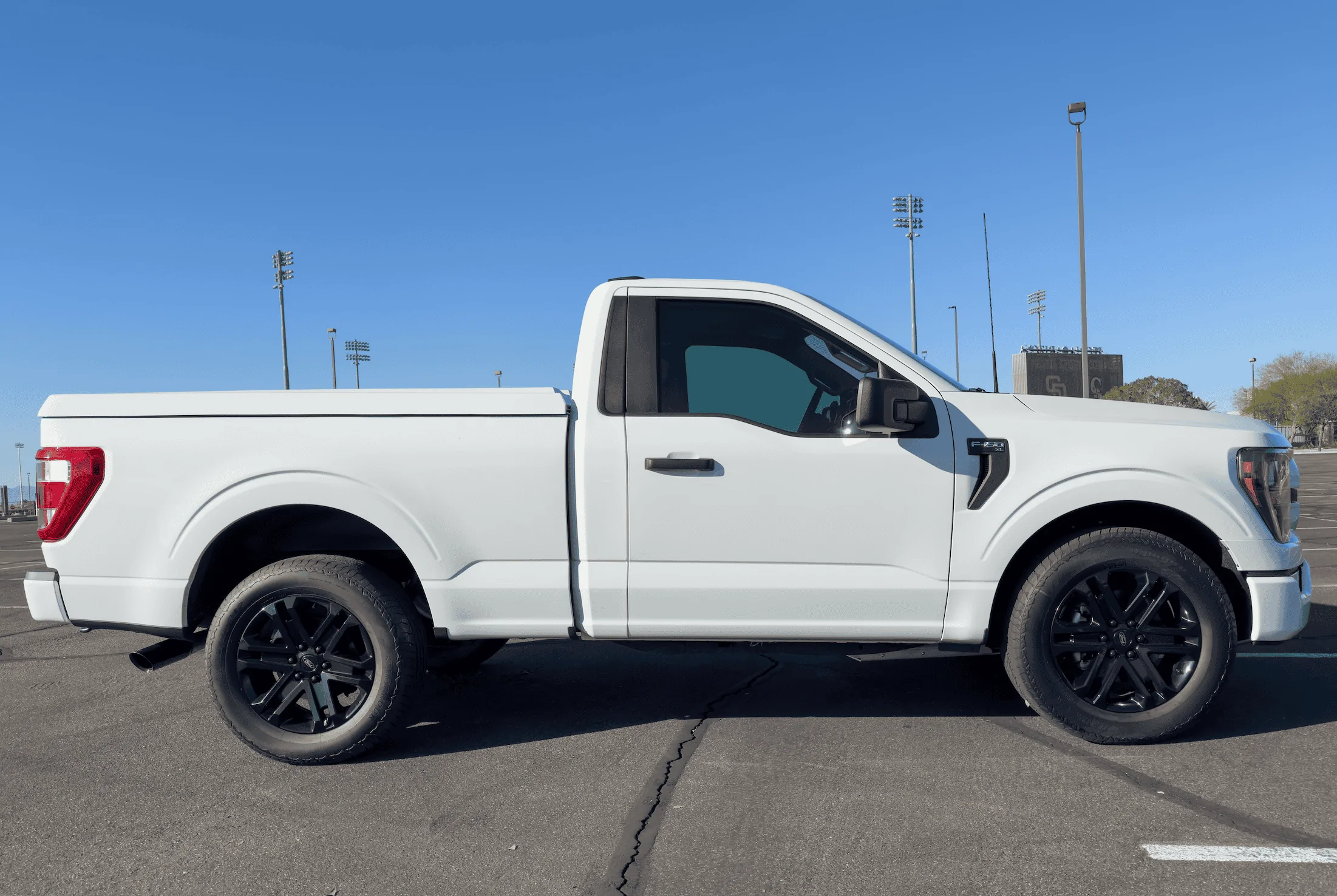 Ford F-150 Swapping chrome exhaust tip Truck Profile Shot Exhaust Tip 1
