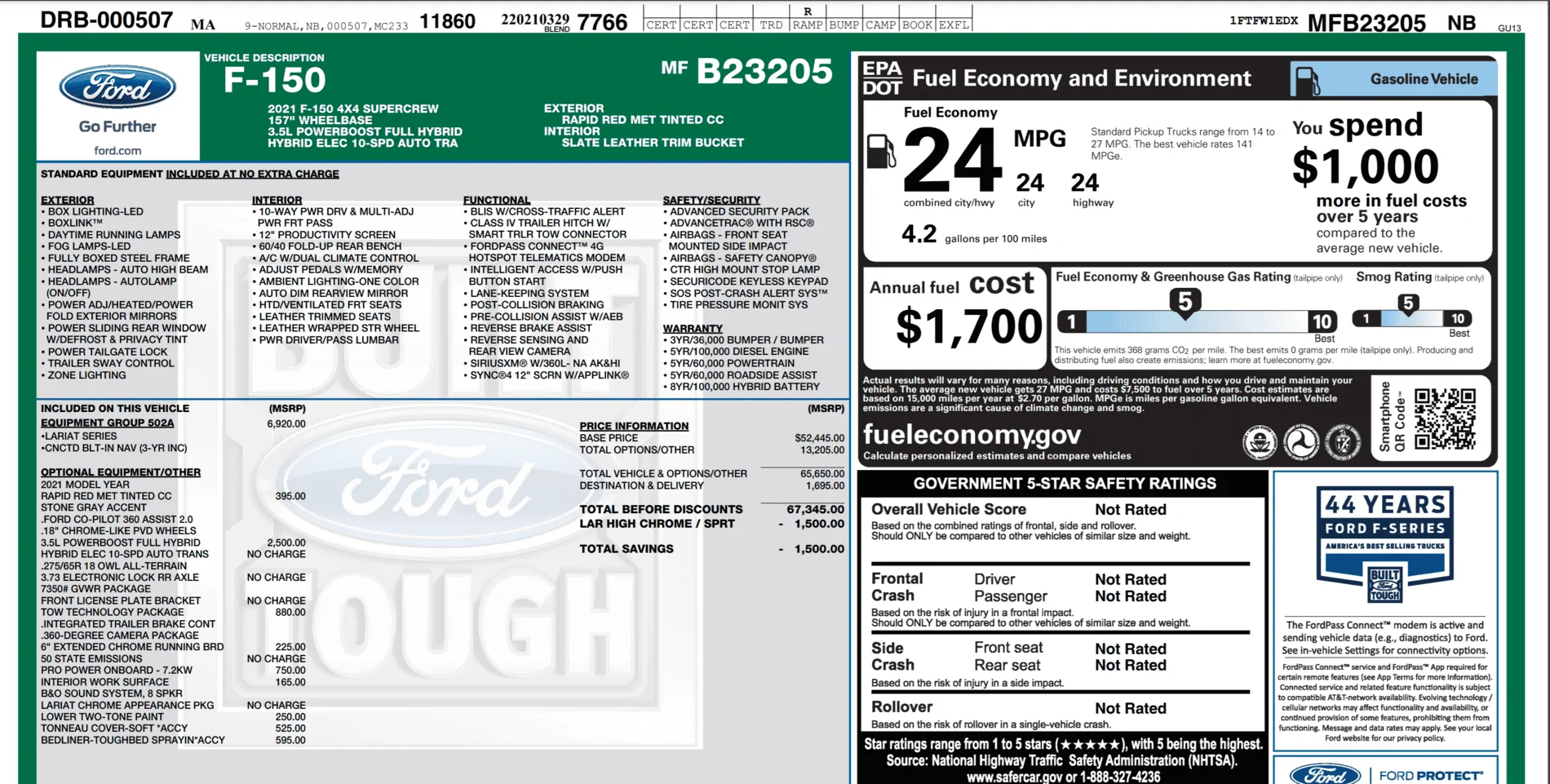 Ford F-150 Build W/ 3/29 Truck Window Sticker.pdf