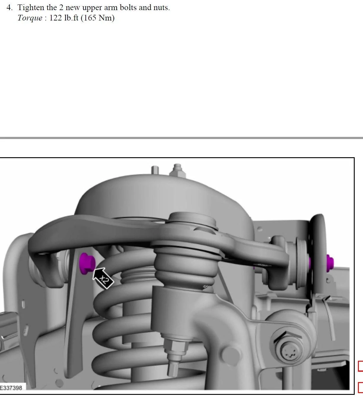 Ford F-150 Control arm torque numbers? upper