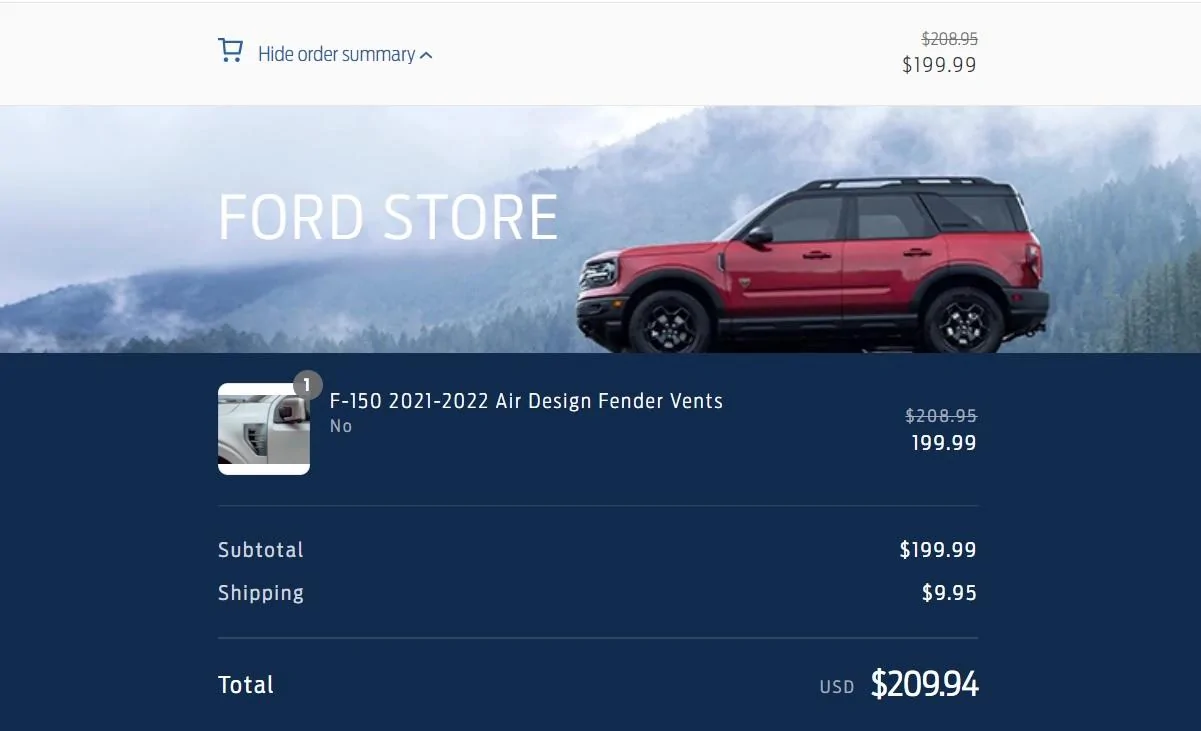 Ford F-150 Fender Vents NEW ventorder