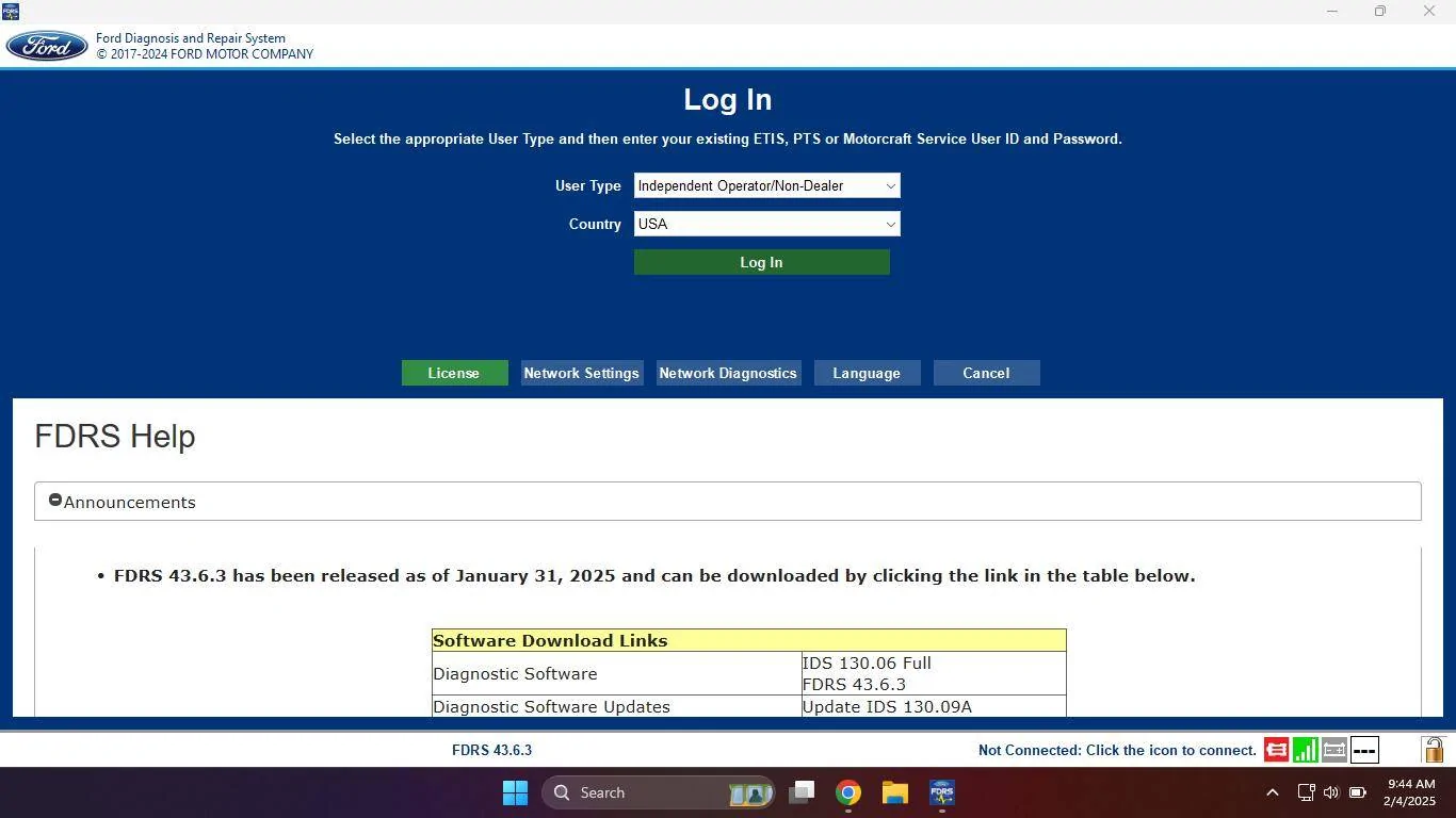 Ford F-150 ECU module programming guide using FDRS version43
