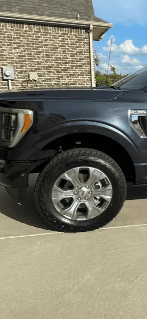 Ford F-150 Factory Wheels with Aftermarket Tire Thread Wheel