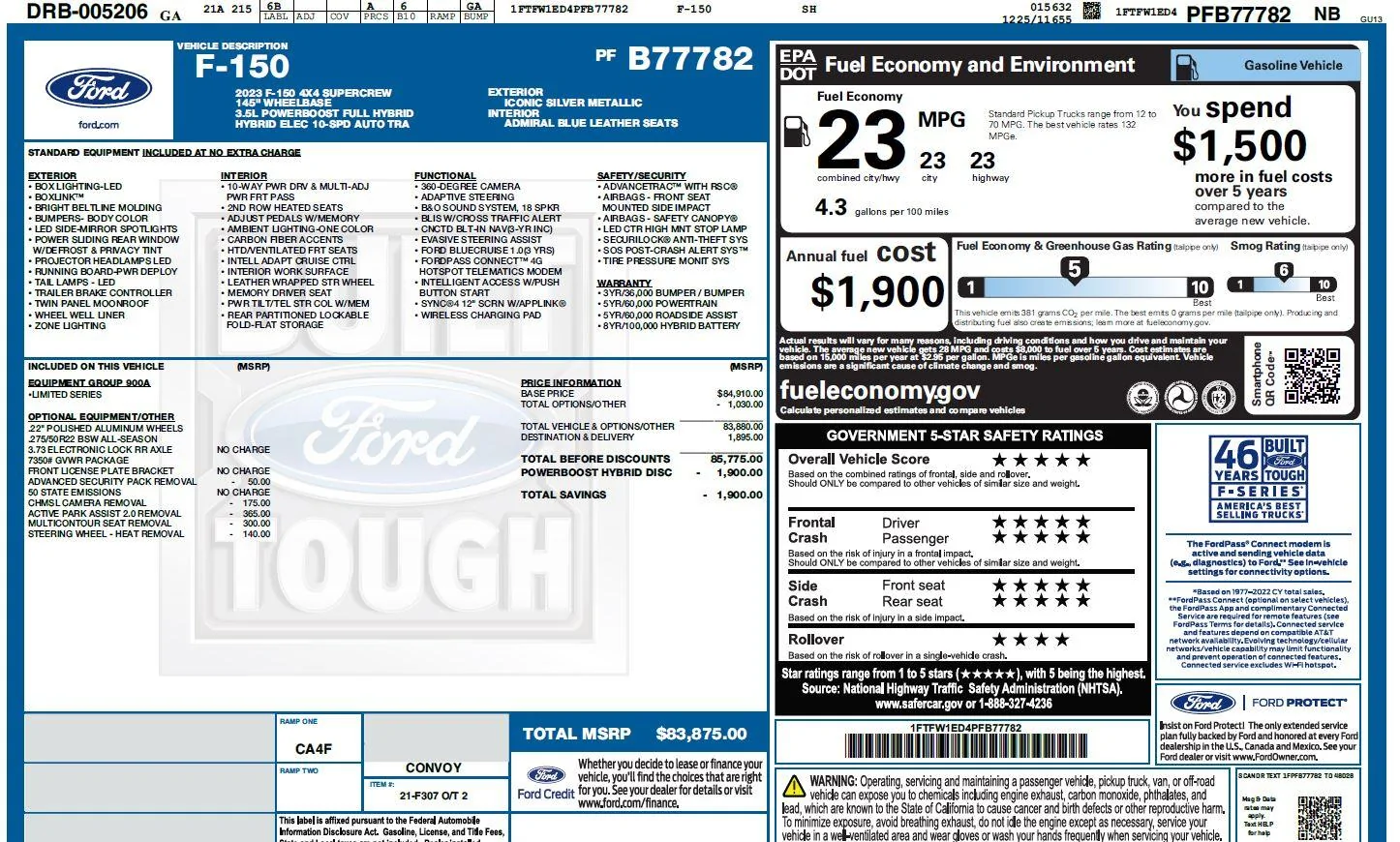 Ford F-150 Is this CCD suspension??? Window sticker