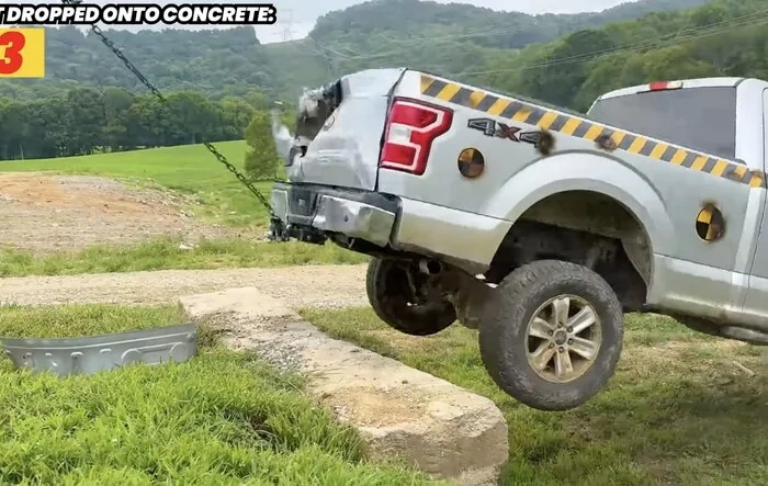 WhistlinDiesel Cybertruck vs F-150 Frame & Hitch Follow Up Test 🏗️ 😱