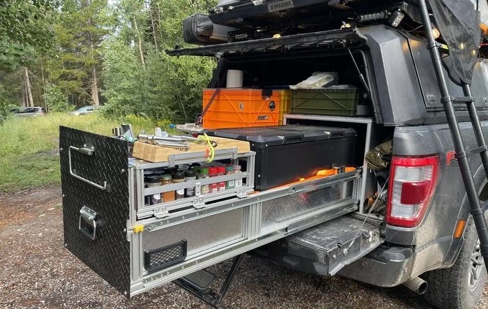 Just wanted to show off here for a little: 2021 F-150 Lariat 5.5 Build w/ homemade drawer system