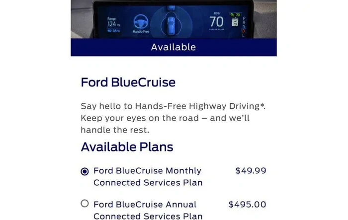 BlueCruise Pricing Lowered For Both Annual & Monthly Fees