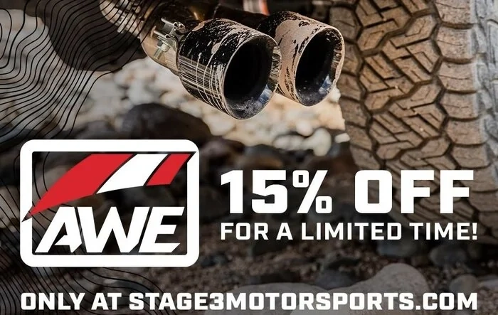 EXCLUSIVE: 15% OFF AWE Exhaust – Only at Stage 3 Motorsports!